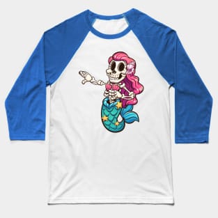 Skeleton mermaid Baseball T-Shirt